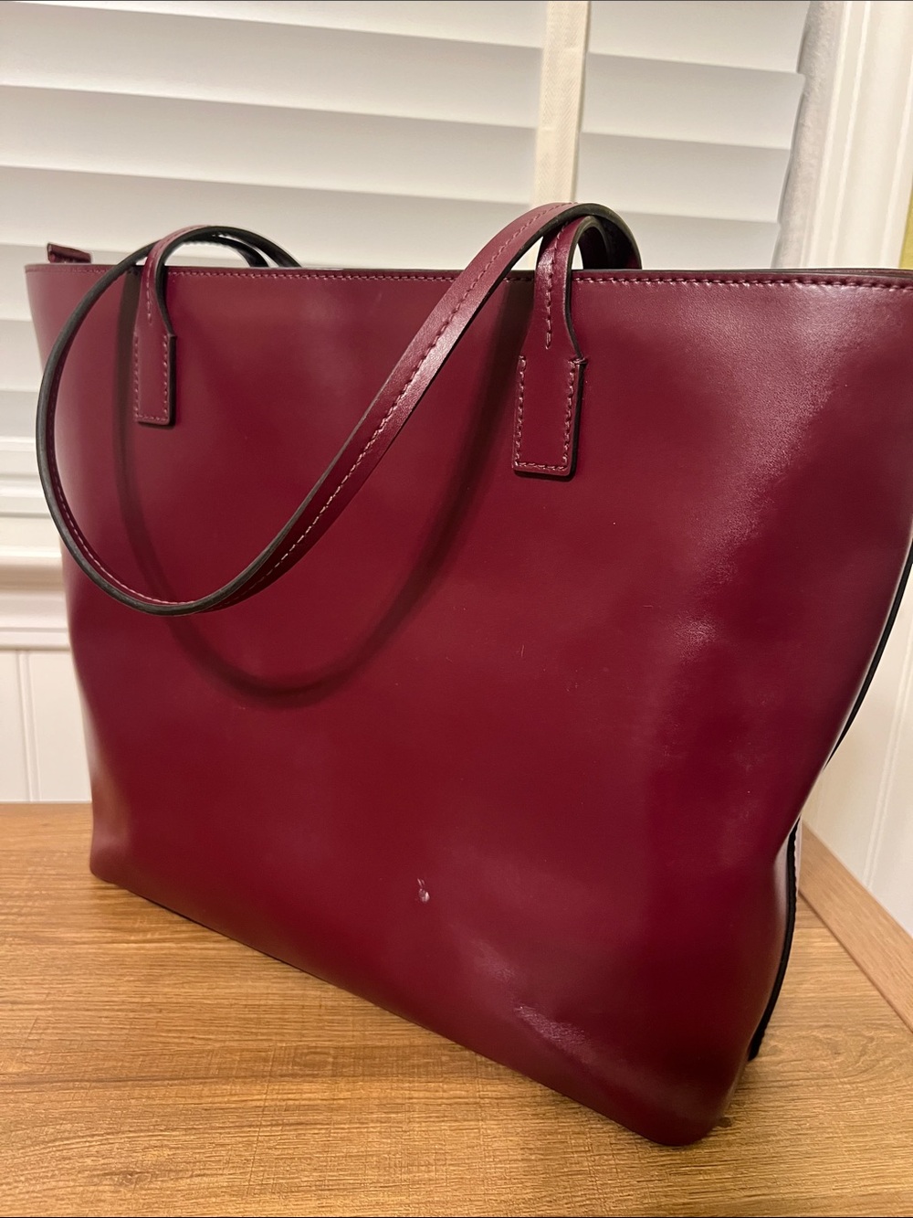 kate spade Wine Red Leather Tote Bag - Picture 7 of 16